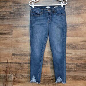Sofia Vergara Jeans Size 6 Sofia Skinny Ankle Mid Rise Peaked Raw Hem Stretch